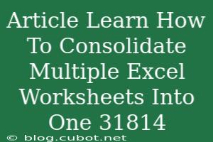 Consolidate Your Data A Step By Step Guide To Merging Multiple Excel